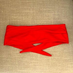 Mara Hoffman red tie bikini top